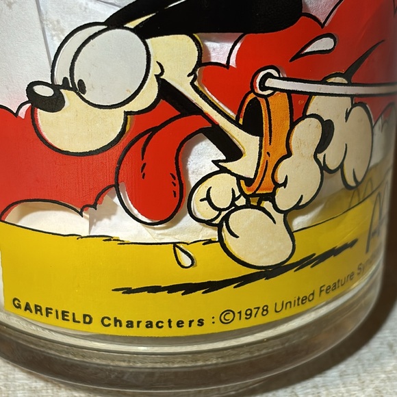 Vintage Garfield Glass Mug McDonalds 1978 - Jim Davis / Anchor Hocking - Picture 4 of 13